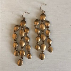 Vintage Distressed Gold Dangly Earrings